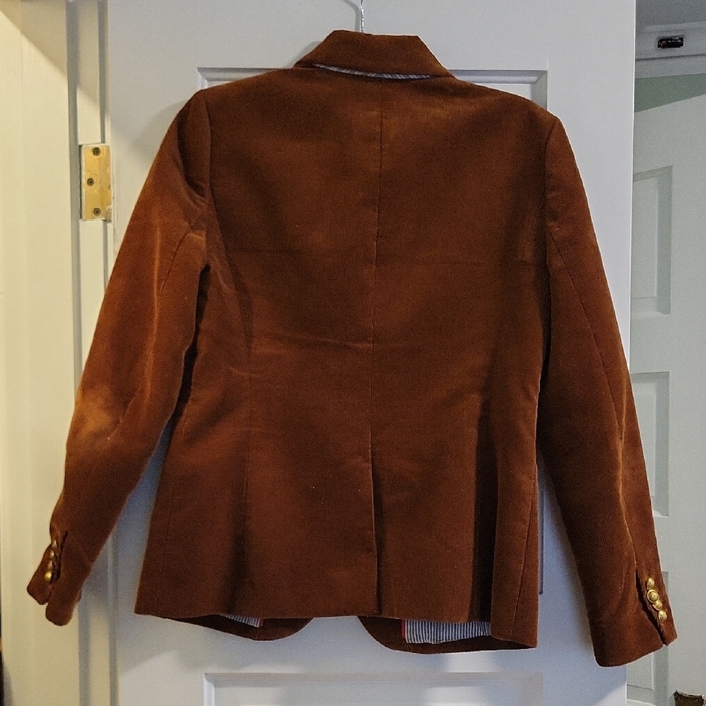J. Crew Campbell Brown Corduroy Velvet Blazer - 6 - Picture 5 of 11
